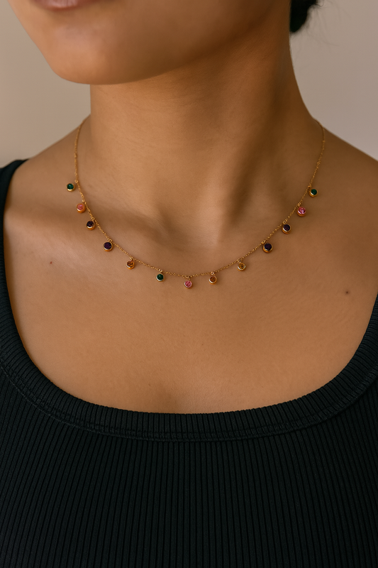 LuxeStone Droplet AntiTarnish Necklace